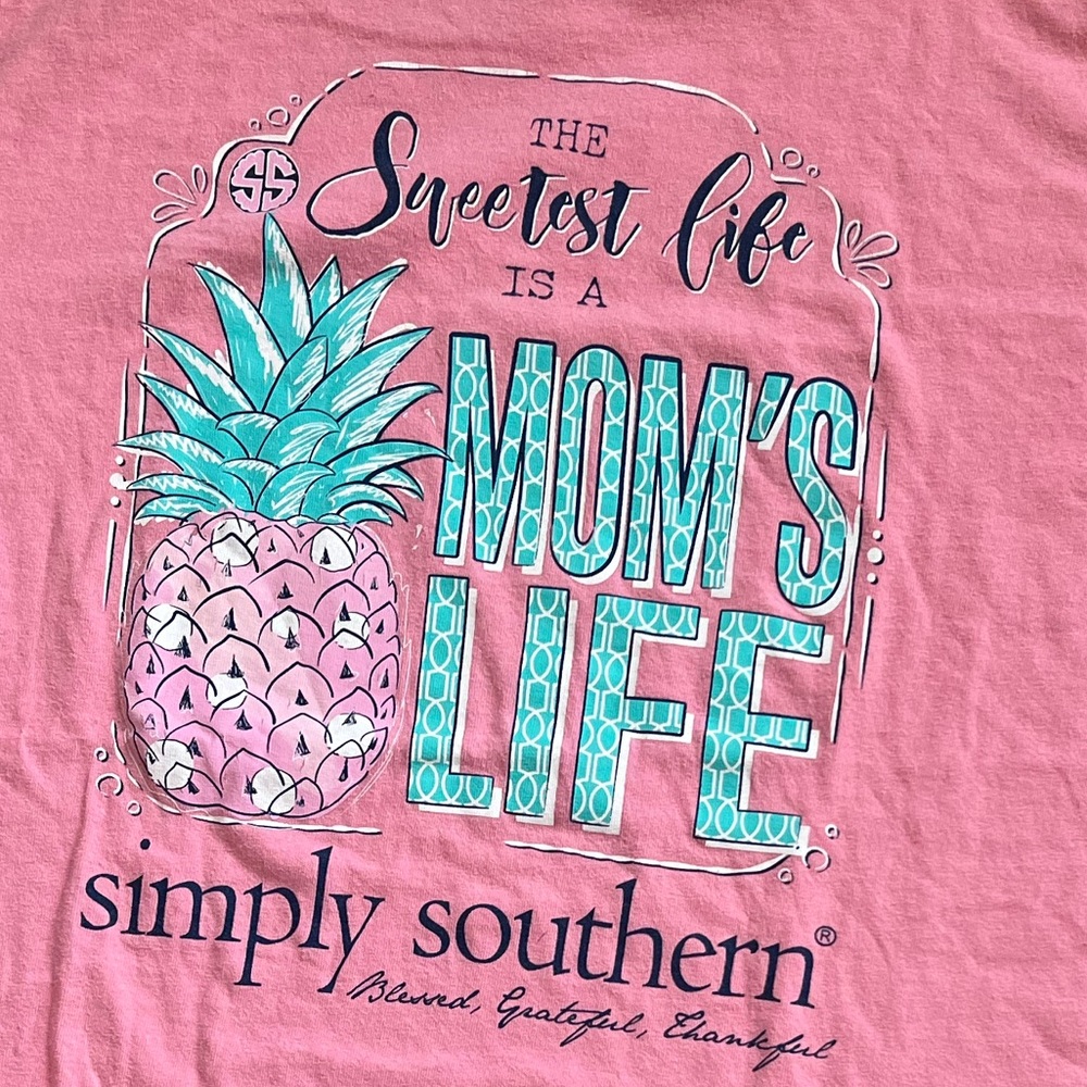 Simply Southern Pink Short Sleeve Tee Casual Graphic